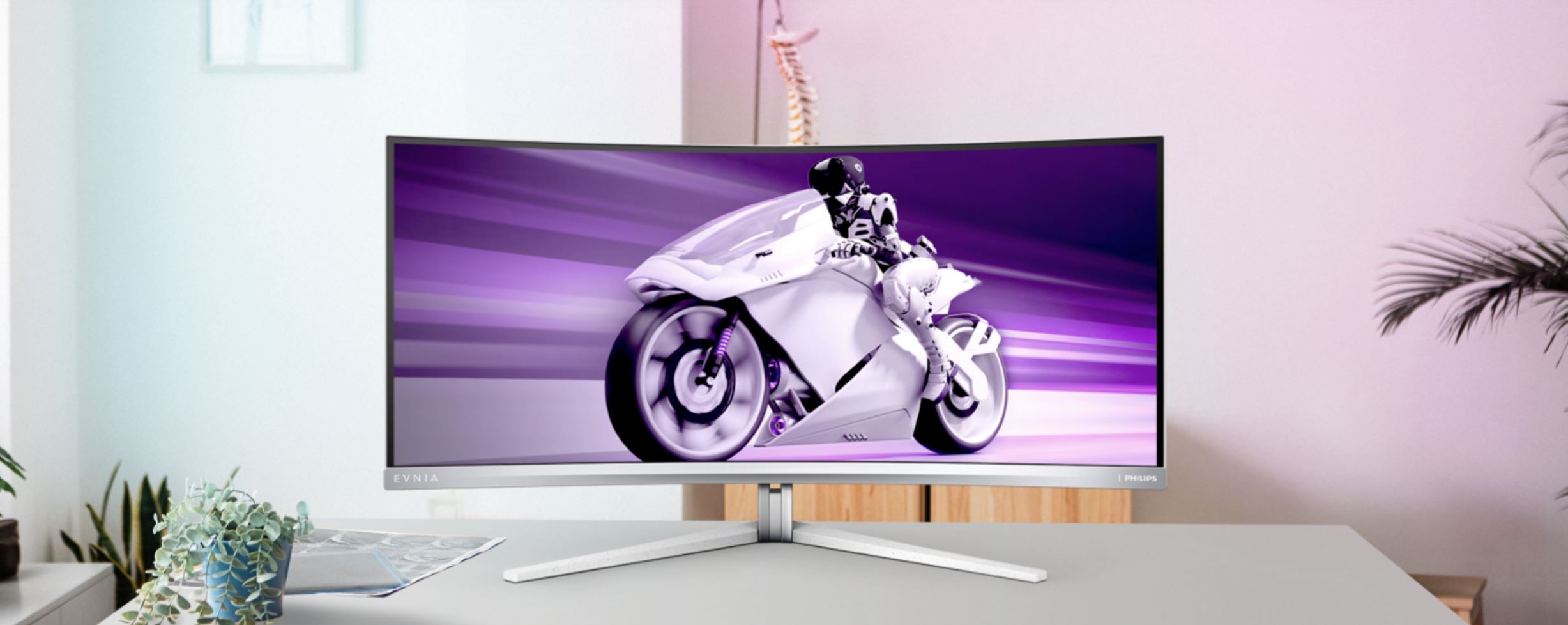 PHILIPS Evnia 34M2C8600 QD OLED Curved Gaming Monitor w